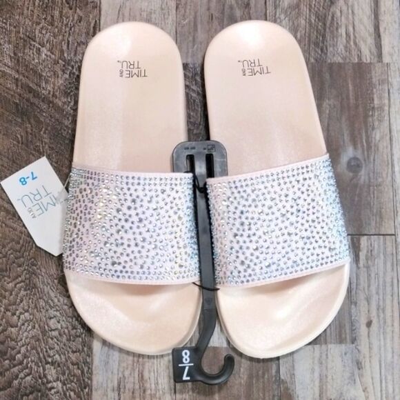 Women's Rhinestone Slides, Sandals - Picture 3 of 5